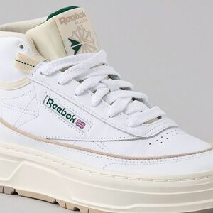 Reebok Green and White Sneakers